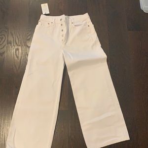 Re/Done wide leg crop jeans
